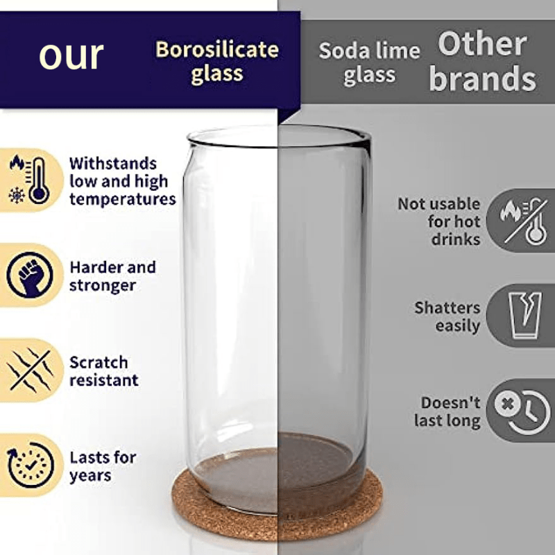 Glass Cup With Straw And Lid, 15.4oz (about 450g) Iced Coffee Cup, Water Cup,  Smoothie Cup, Aesthetic Couple Cup For Home Use