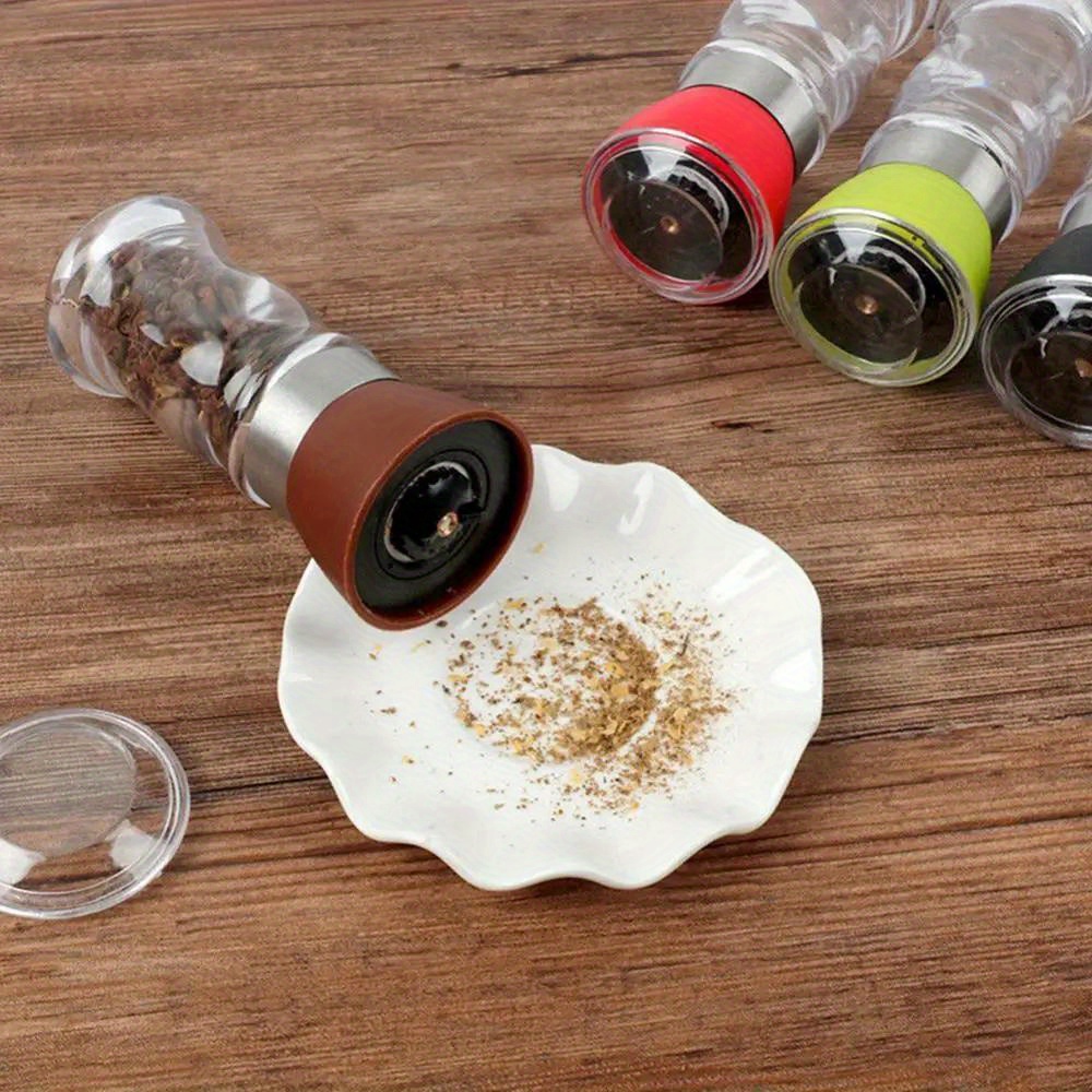 Stainless Steel Adjustable Manual Salt Grinder Pepper Grinder Ceramic Core  Hand Tools Kitchen Small Tools Spice Glass Bottles