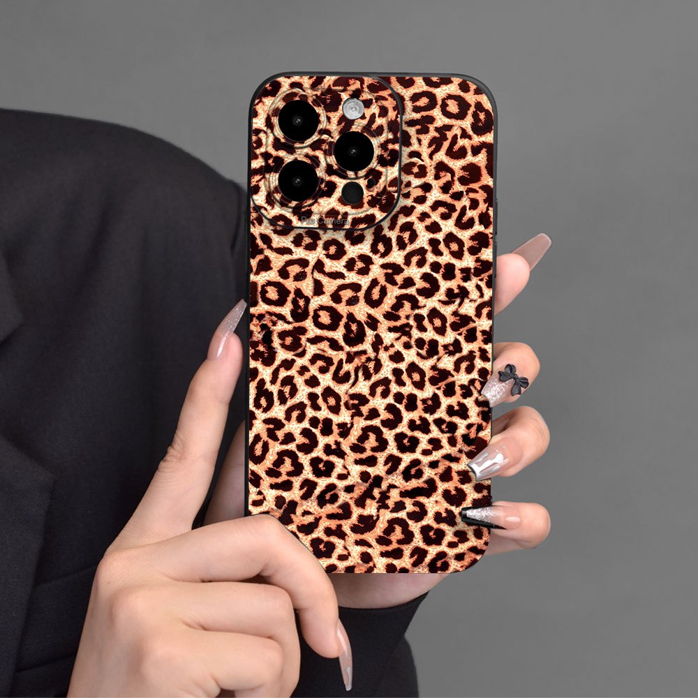 

Leopard Print Pattern Mobile Phone Case Full-body Protection Shockproof Anti-fall Tpu Soft Rubber Case Color: Transparent White Black For Men Women For 15 14 13 12 11 Xs Xr X 7 8 Mini Plus Pro Max Se