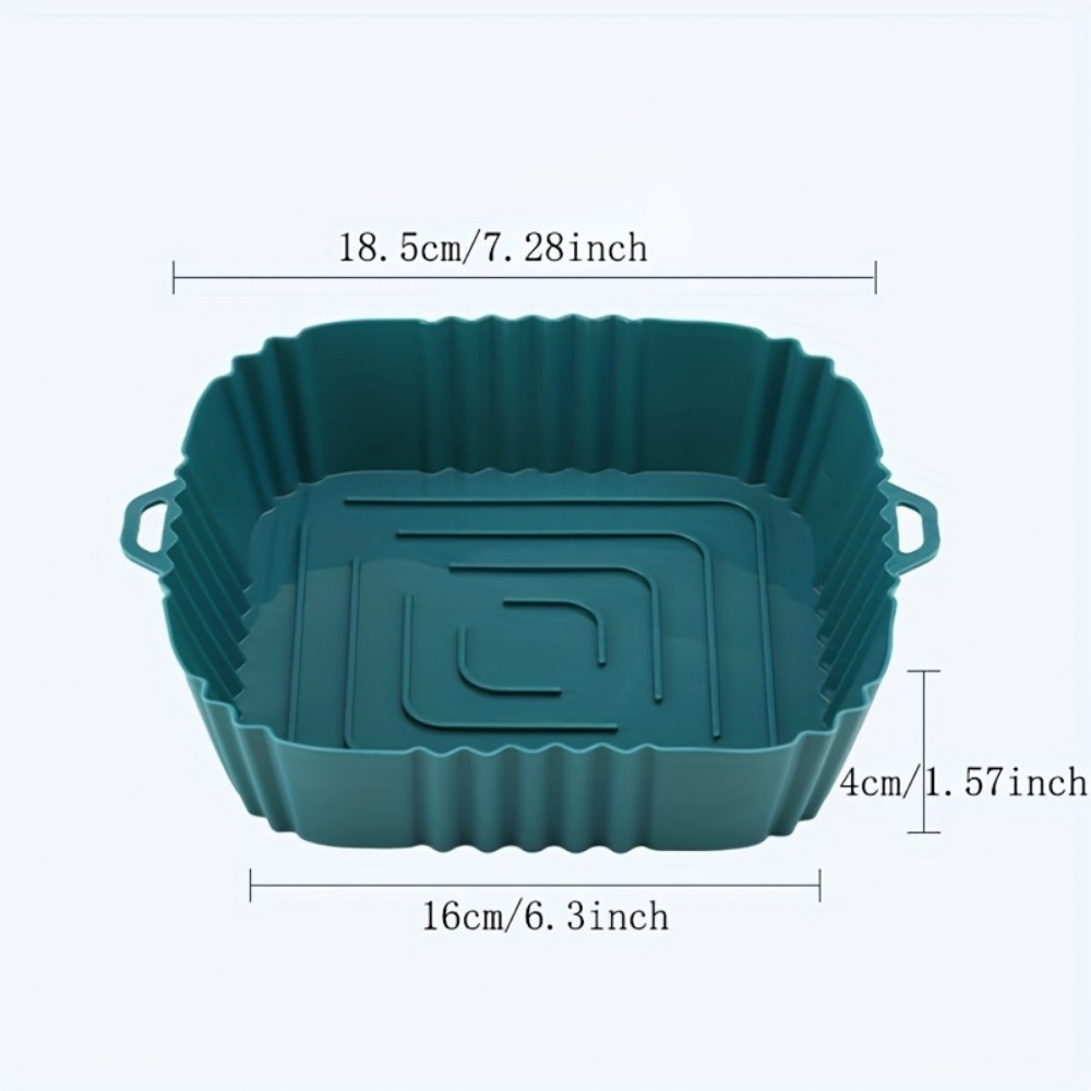 3pcs, Blue Air Fryer Silicone Baking Pan Silicone Pan Silicone Liner Silicone  Baking Pan