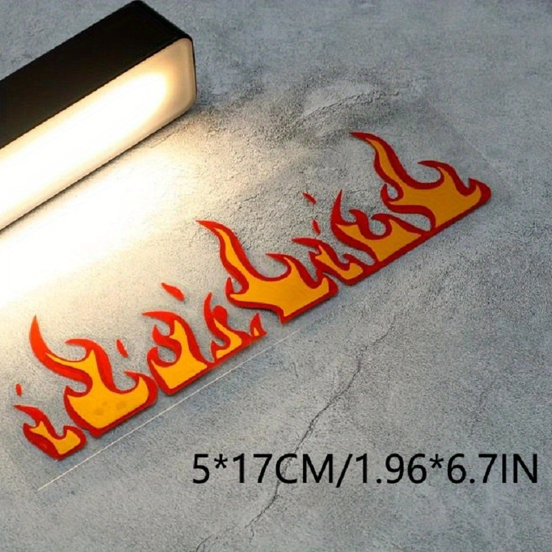 1pc Vinyl Decal Flame Fire Car Stickers Motocross Decals Motorcycle Racing Windshield Reflective For Laptop
