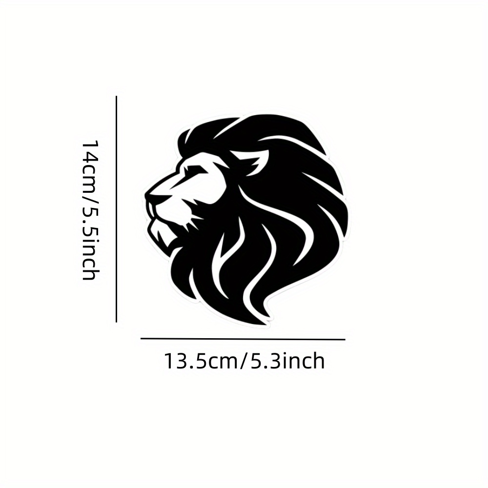 Lion 3d Pattern Car Sticker Decal Waterproof Computer - Temu