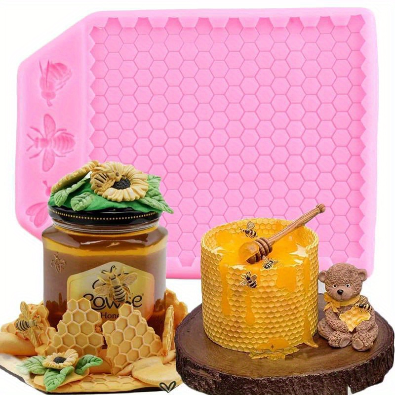 Honeycomb Lace Fondant Mold Silicone Honey Bee Honeycomb - Temu