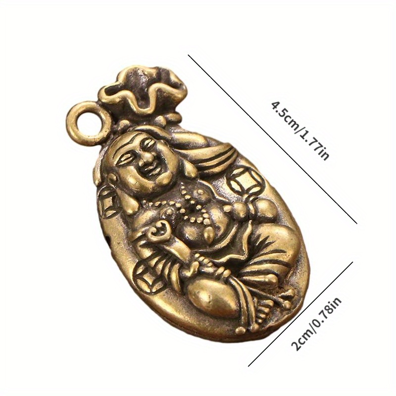 Brass Dragon Key Chain Pendant Retro Copper Key Chain