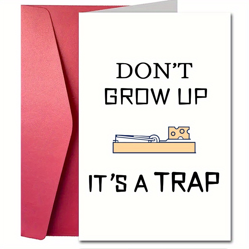 

A Funny Birthday Card For Her/him, Humorous Friendship Card For Friends And Besties, Naughty Blessing Card For Mom And Dad, Holiday Commemorative Card For Loved Ones - This Is A Trap