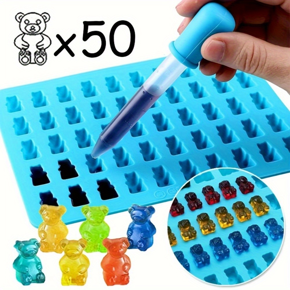 Gummy Bear Molds Candy Molds Bpa Free Silicone Molds - Temu