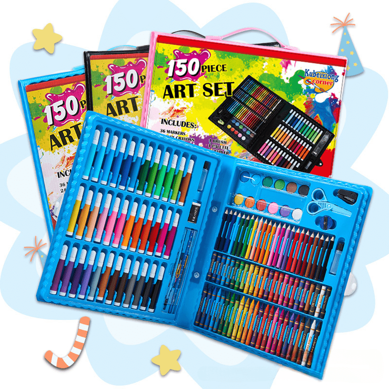 Set De Artes Profesional Para Niños Kit De Pintura 145 Pcs