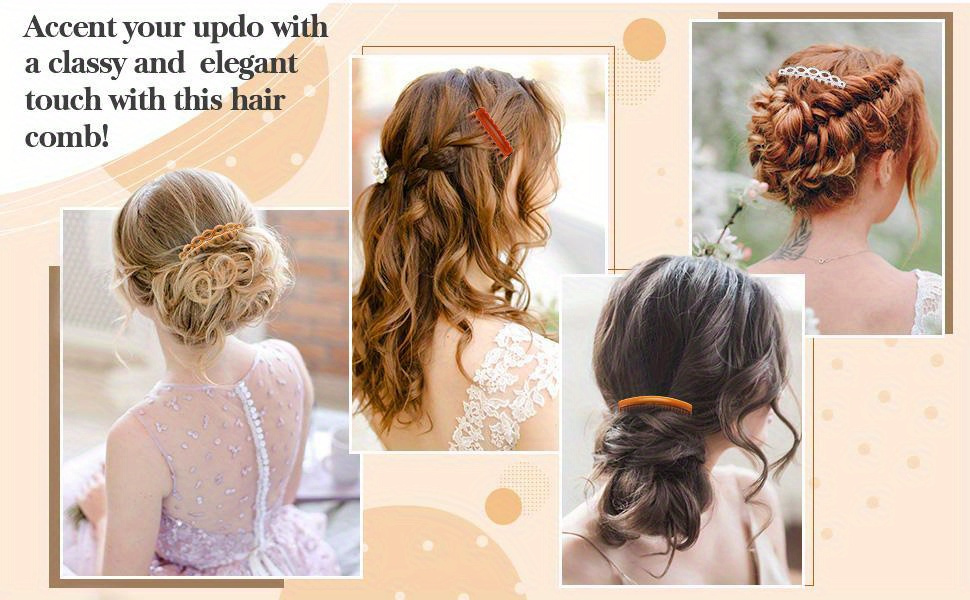 24pcs french hair side combs set plastic twist comb hair Temu