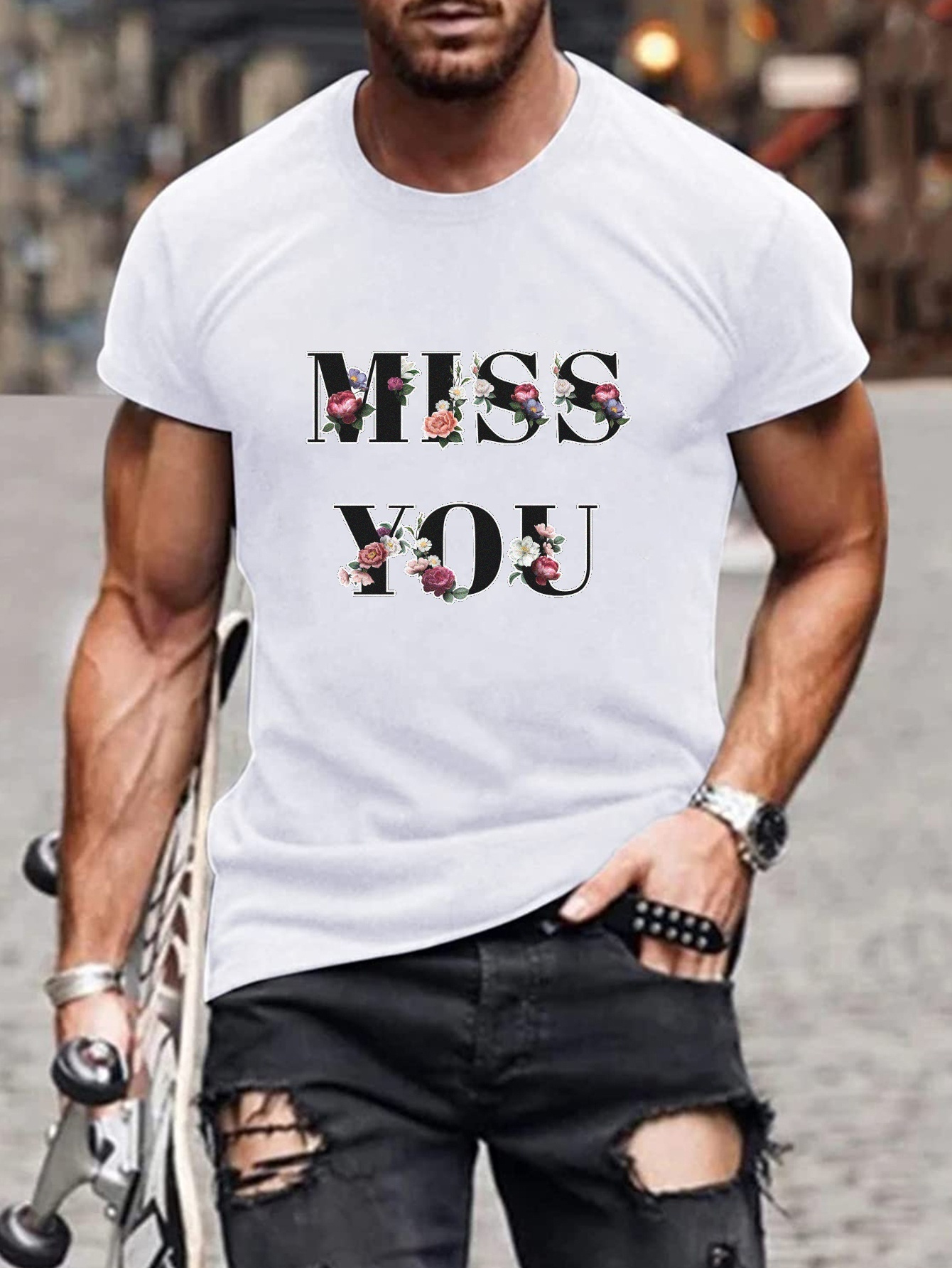 Terno Casual Masculino Elegante Camiseta Estampada De Manga - Temu