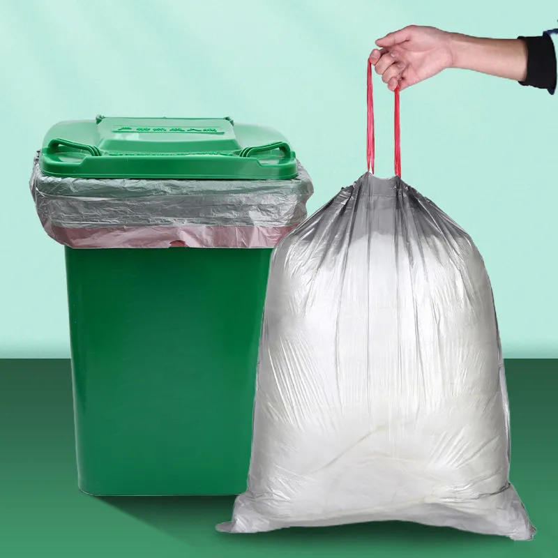 Garbage Bag 100PCS Trash Bag Garbage Bags Waste Basket Liners for Bathroom,  Kitchen ,Bedroom, Office Pet Car 15 Liter Trash Can,GREEN 