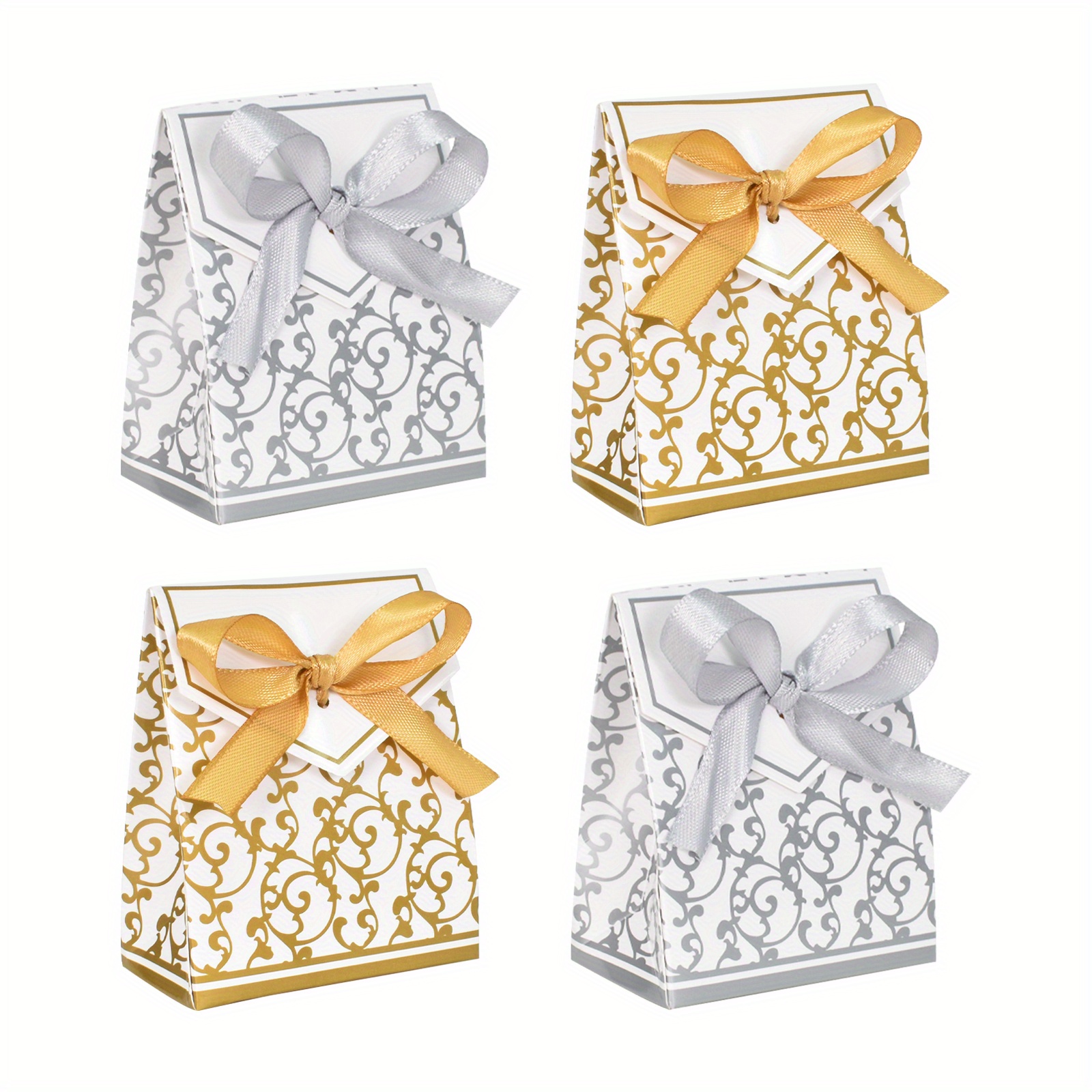 5pcs Wedding Favors for Guests, Wedding Favor Boxes, Cube, White