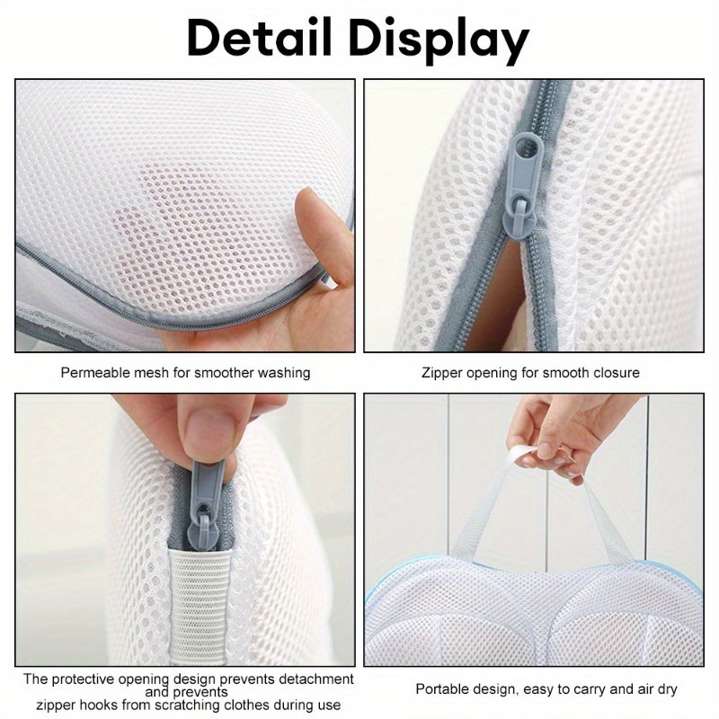 6 Pieces Bra Washing Bag for Laundry Mesh Wash Bag Laundry Bags Lingerie  Bag Underwear Brassiere Washing Bags with Zipper for Women Laundry Storage