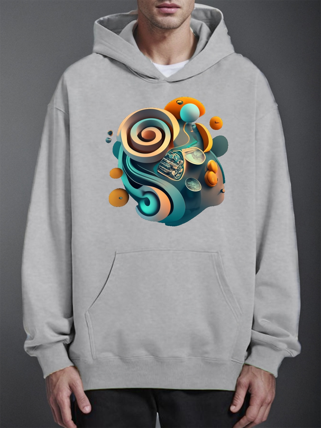 Men's Sweatsuits 2-Piece Set - Long Sleeve Tie-Dye Hoodie & Pants, Loose Fit For Fitness, Casual Wear