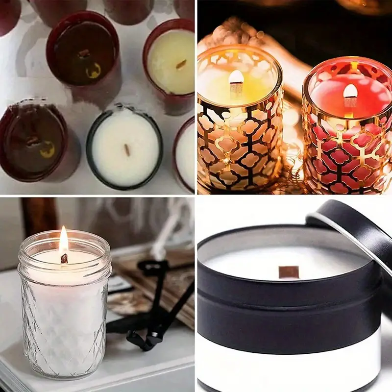 Pack Wooden Candle Wicks For Candle Making Burst Wood - Temu