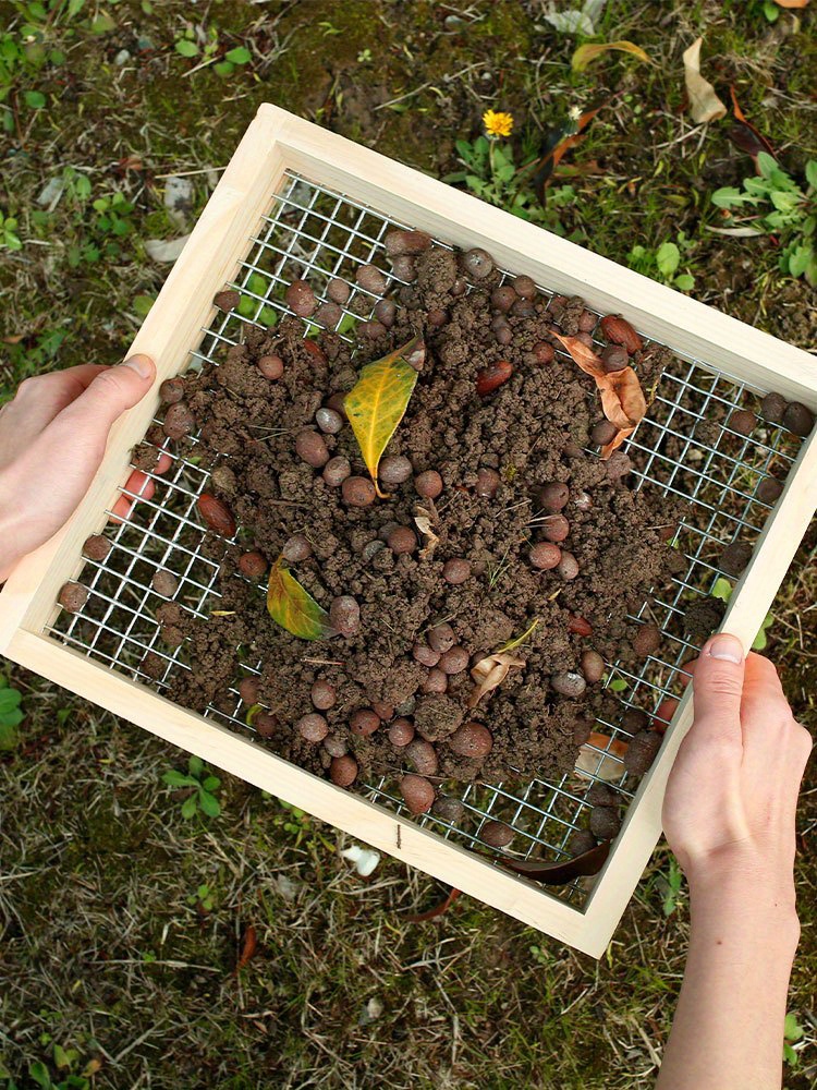 Tamis de terre, tamis à saleté pour jardinage, tamis à compost, tamis de  jardin, tamis en bois léger pour rochers, tamis pour sol supérieur, mousse  de