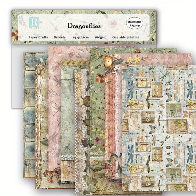 Vintage Floral Crapbook Paper Pad Assorted Pattern Decoupage - Temu