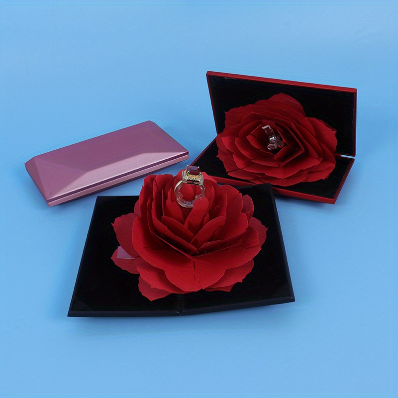 Flower Rotating Jewelry Box Creative Eternal Rose Gift Box - Temu