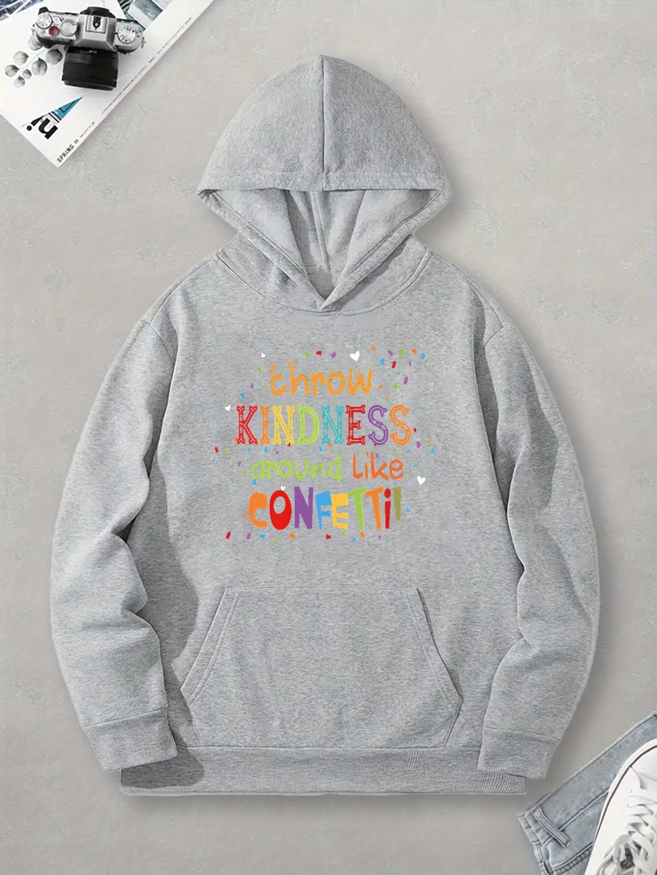 Funny Slogan Print Kangaroo Pocket Hoodie Casual Long Sleeve - Temu