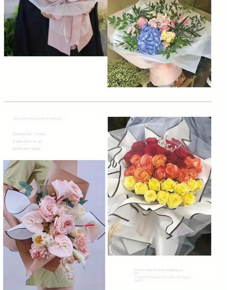 Korean Style Wrapping Paper for flower bouquet design and gift