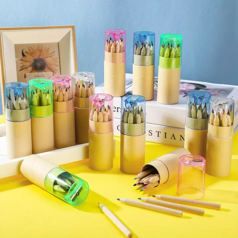 Mini Drawing Colored Pencils With Sharpener Portable Color - Temu