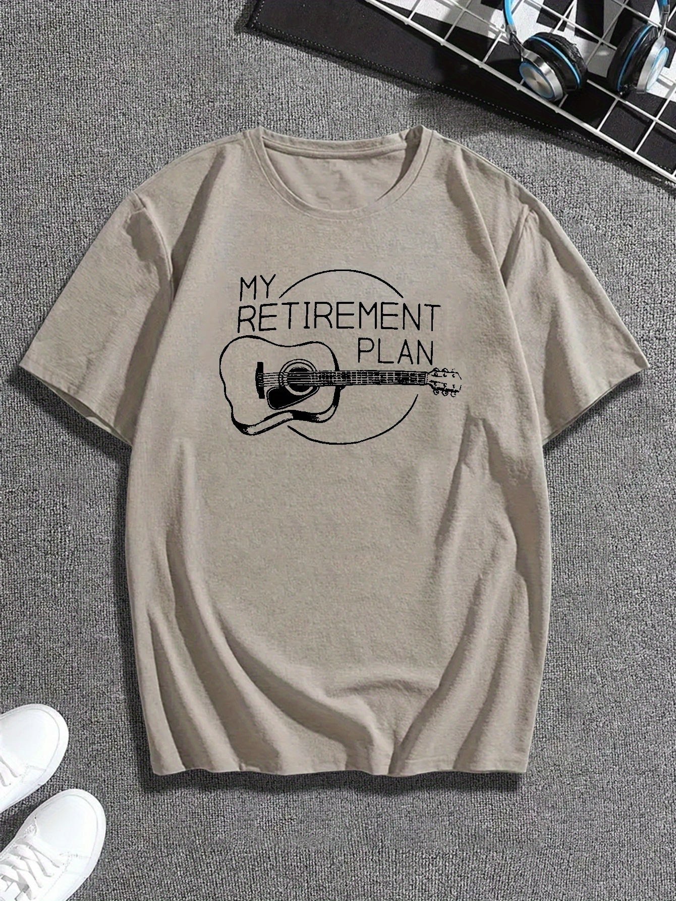 T shirt Men retirement Plan Fishing Graphic Print Tees - Temu