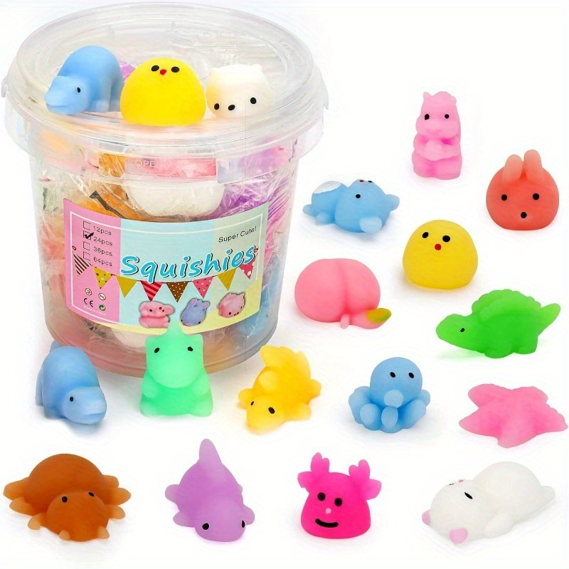 Mochi Squishy Mini Squishiest Toys Assorted Colors Animals - Temu