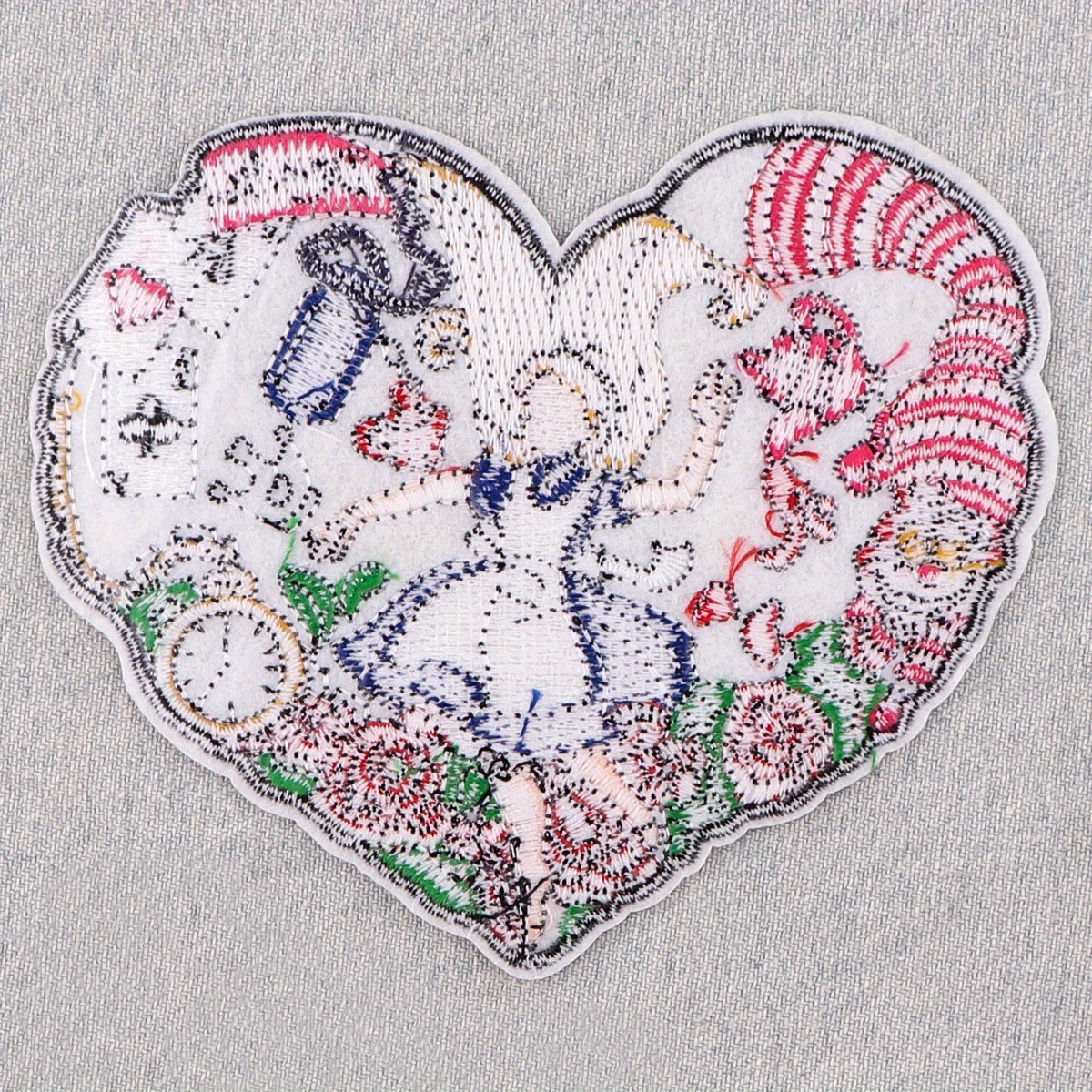 1PC Cross Patches, Embroidered Iron on/Sew on Heart Shape Patches