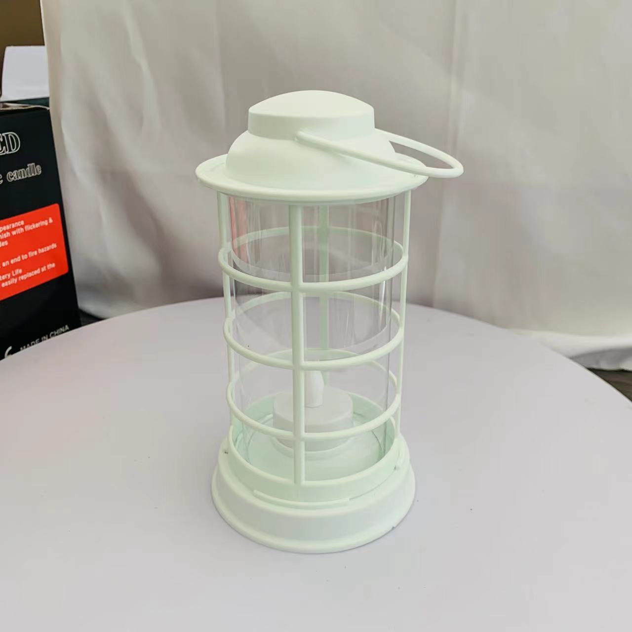 Portable Plastic Hanging Candle Holder Lantern Battery Powered