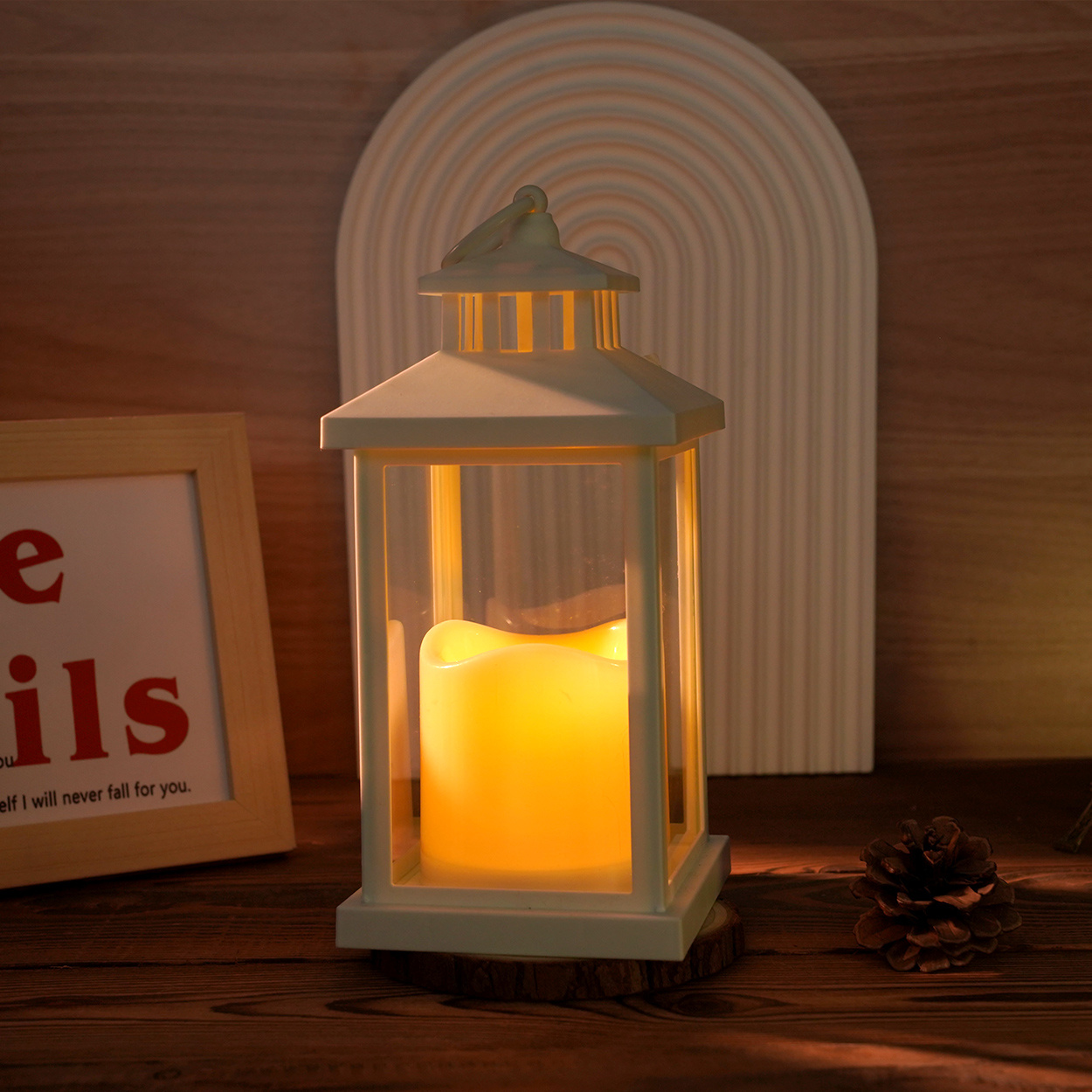 Lantern Decorative Candle Holders,Battery-Powered LED Candlestick