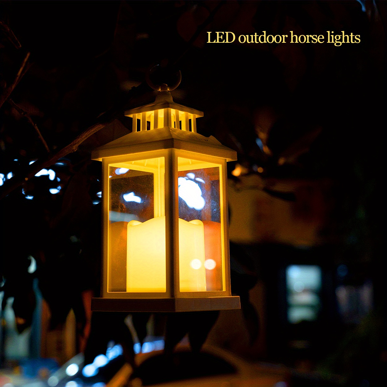 Led Hanging Wind Lantern Garden Lanterns For Candles Tall - Temu