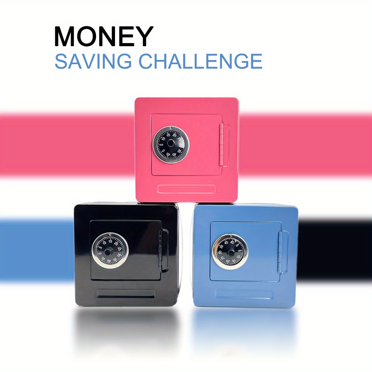 Steel Cash Box Safe Storage Box Combination Lock Metal Small Temu