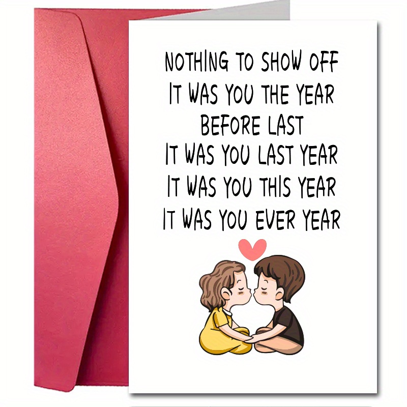 One Funny Creative Greeting Card Funny Anniversary Card, Confession Cards  For Wife, Husband, Boyfriend, Girlfriend, Fiance, Valentine's Day Cards – It