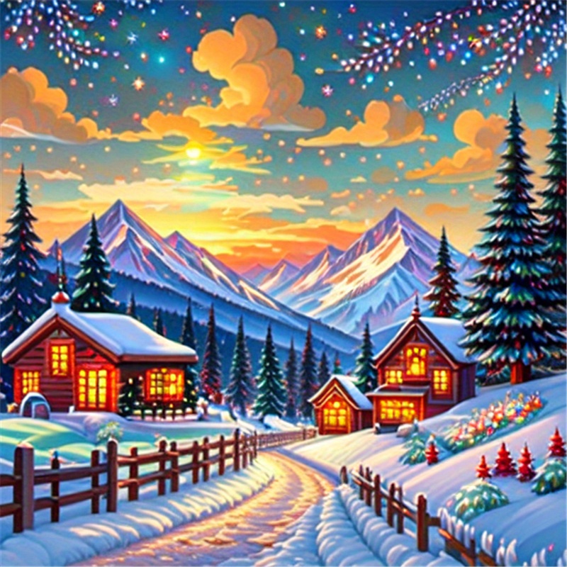  Diamond Painting Kits for Adults 5D Special Shape Rhinestone  Partial Diamond Crystal Diamond Painting Set Diamond Dots Arts Craft for  Home Wall Decor (Snowy Mountains)