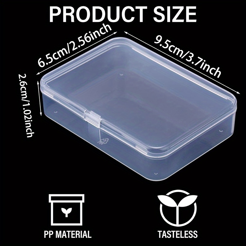 10pcs Mini Transparent Plastic Storage Box, Rectangular Storage Container  Box With Lid, Clear Finishing Storage Box, For Collecting Small Items, Beads