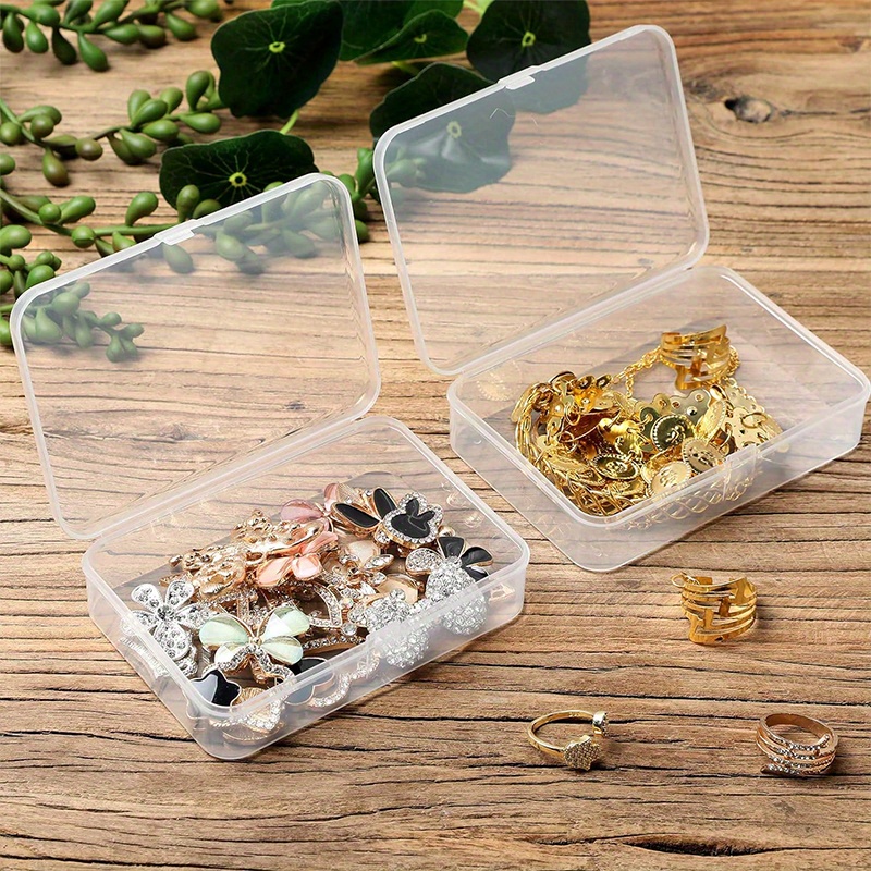 10 Pcs Clear Small Storage Box Plastic Transparent Container with