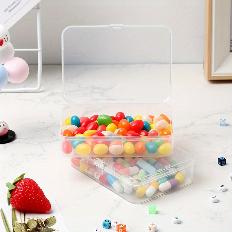 Mini Transparent Plastic Storage Box Rectangular Storage - Temu