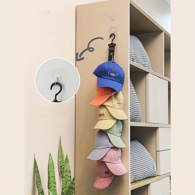 8 clip Hanging Hat Storage Rack Portable Storage Rack Punch - Temu