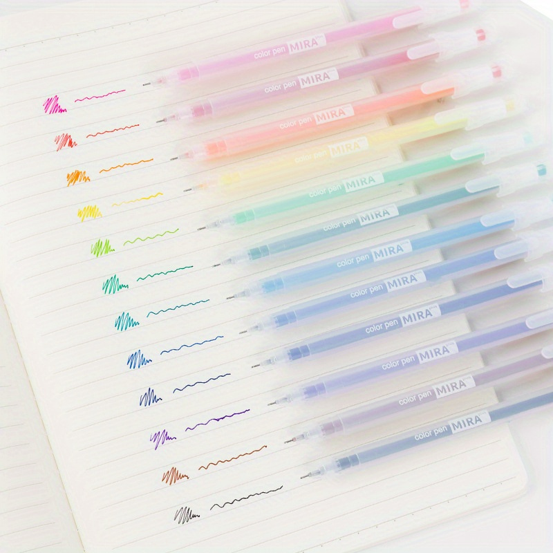 Colorful Gel Pen Set Kawaii Blue Ballpoint Pen For Journal - Temu