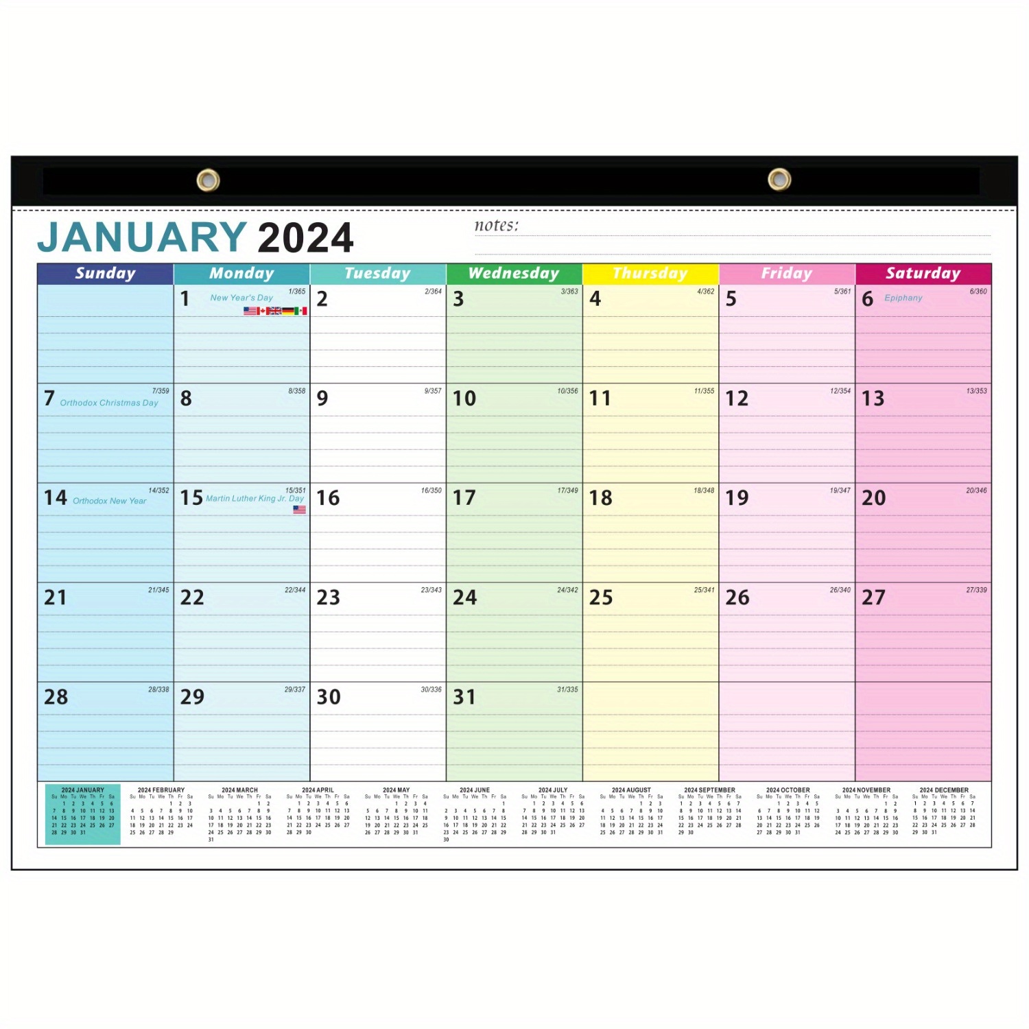 Large Desk Calendar 2024 2025 18 Month Desktop Calendar Runs - Temu