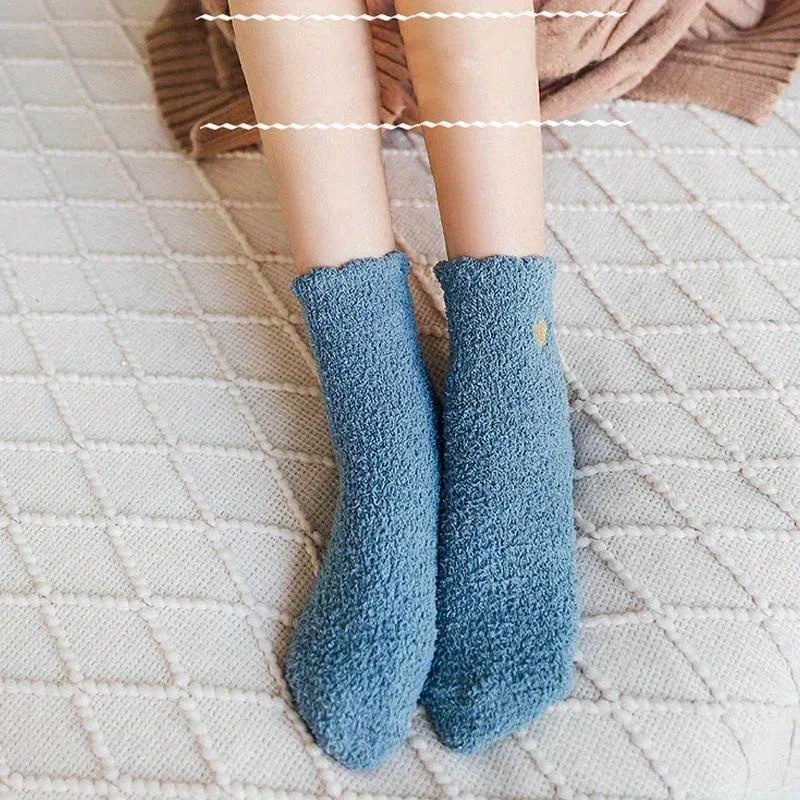 Women's Heart Pattern Fuzzy Socks Cute Funny Colorful Plush - Temu