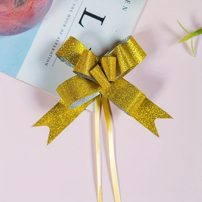  BeiLeiNiceHK Gold Pull Bows for Gift Wrapping,Large Easter Gift  Ribbon Bow for Gift Baskets,Big Gift Basket Wrapping Bows for Birthday  Presents,Shower Gifts,Car Decor,Balloon Wraps : Health & Household