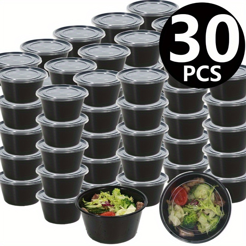 10/30/50pcs, Meal Prep Containers, 450ml/15.2oz Plastic Food Storage  Containers With Lids, To Go Containers, Disposable Lunch Boxes, Bento  Boxes, Kitc