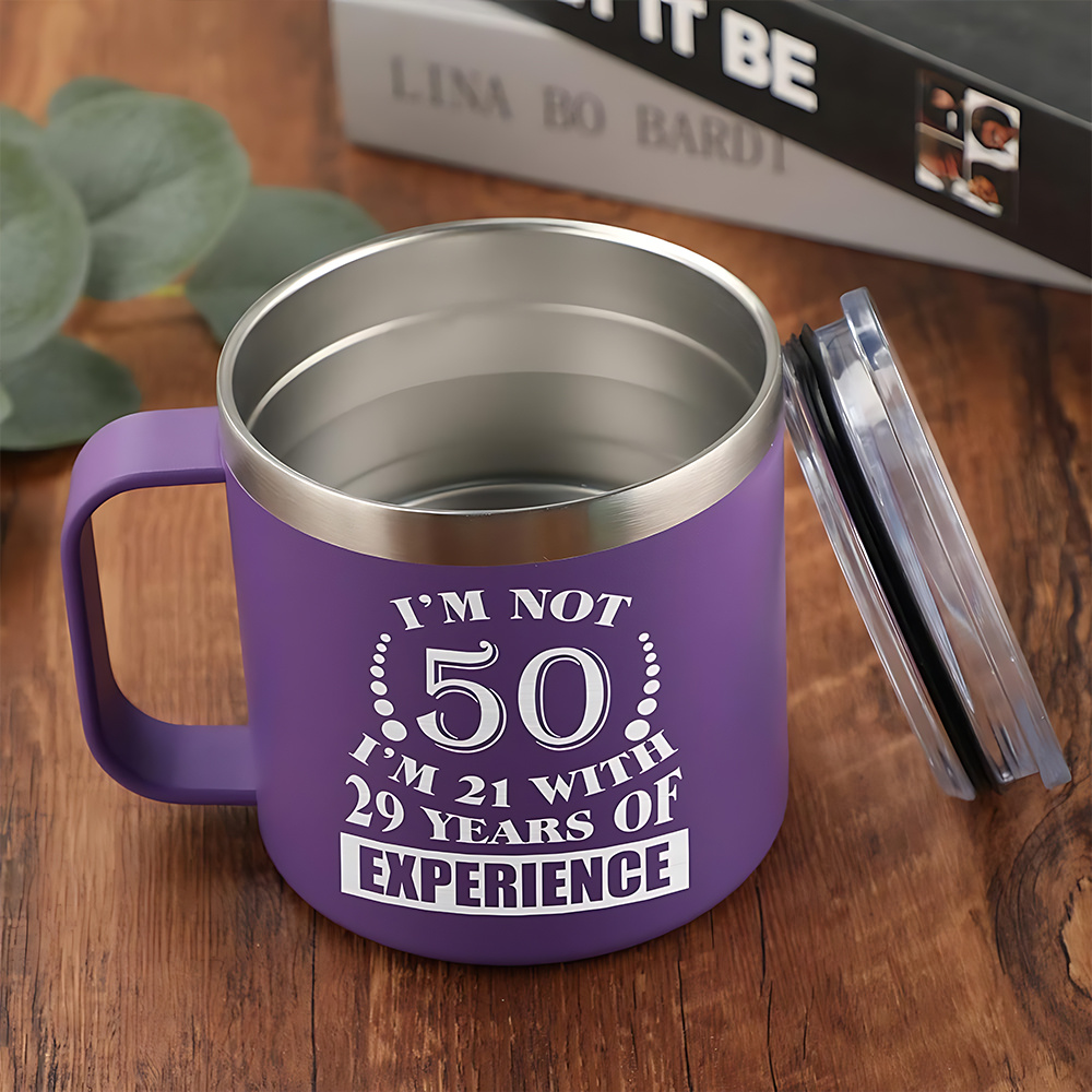 14oz Double Layer Stainless Steel Water Cup Shatterproof Insulated Coffee Cup