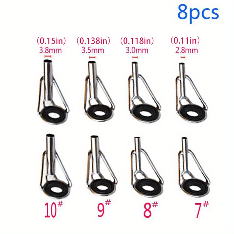 Stainless Steel Fishing Rod Guides Fishing Rod Tip Top Guide - Temu