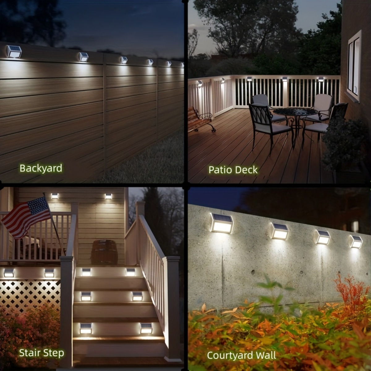 Outside store decking lights