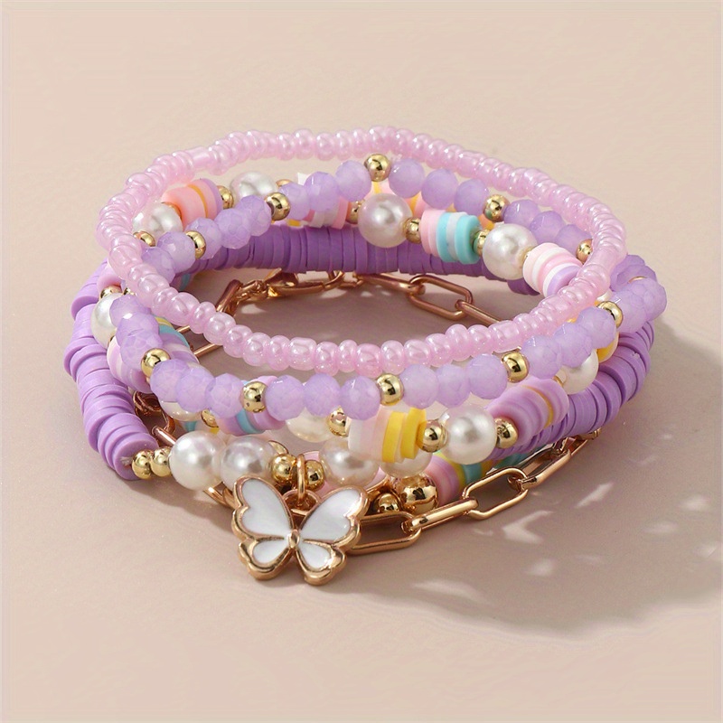 Bracelets Téléphone Avec Perles - Nœud, Papillon, Fleur - Accessoire Déco Pour Femmes Et Filles