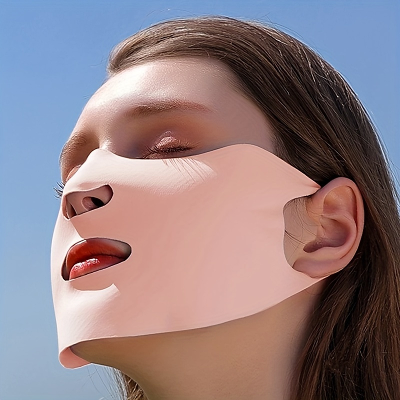 Sunproof Ice Silk Mask Thin Breathable Uv Protection Face - Temu