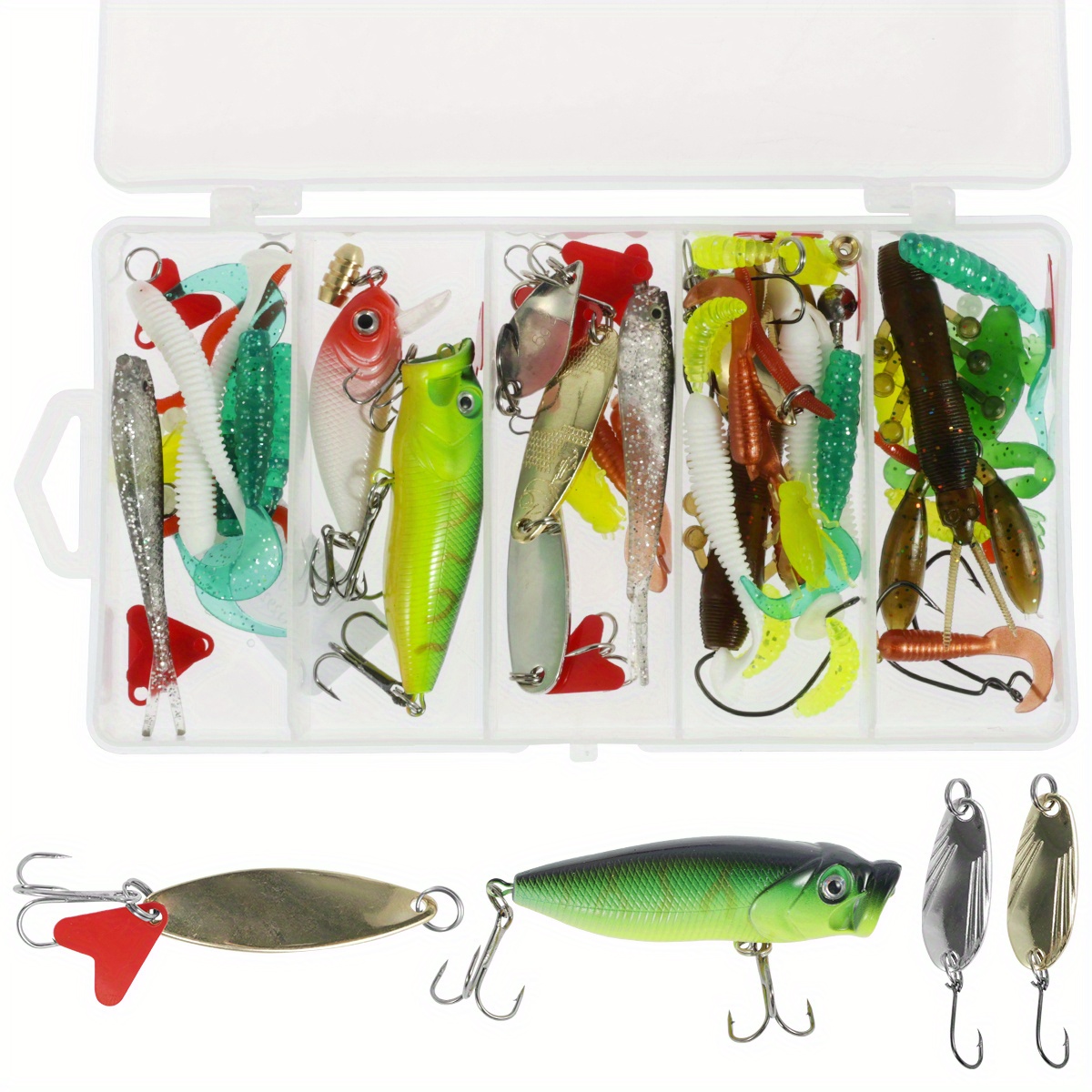 Fishing Lure Set Beginners Soft Hard Lure Baits Set Life - Temu