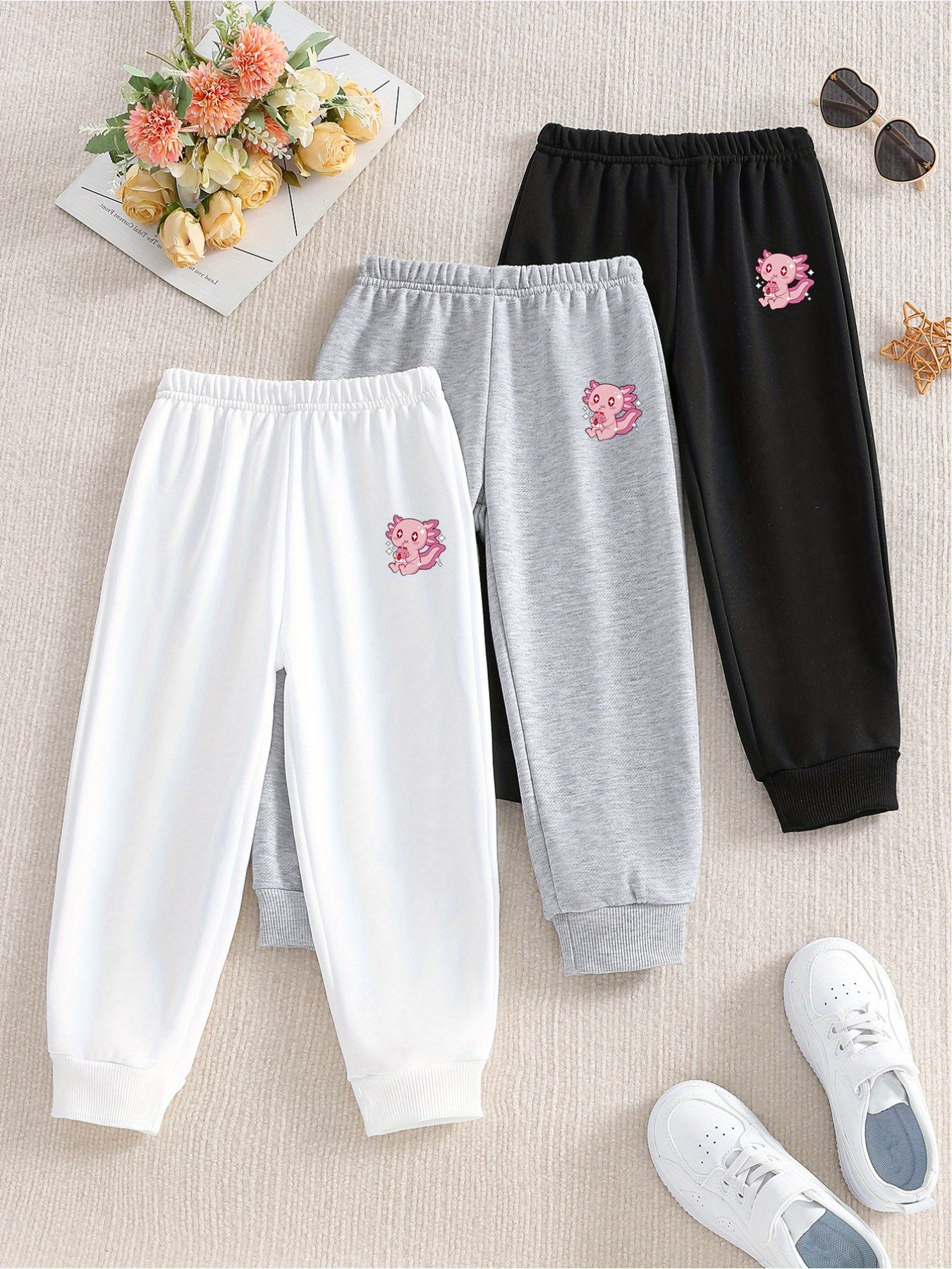 Happy Smile Print Cute Sweatpants Casual Drawstring Waist - Temu