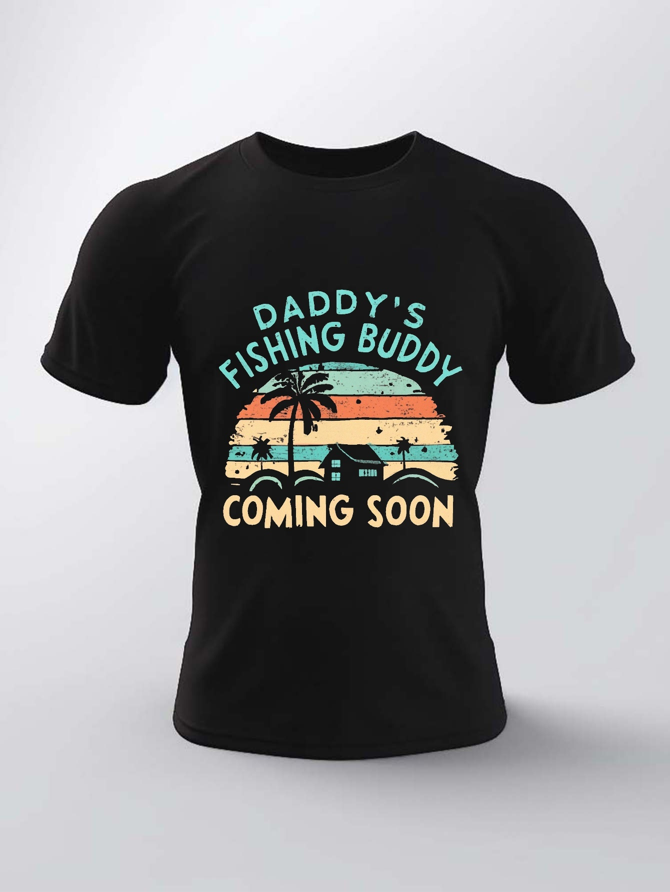 daddy's Fishing Buddy Coming Soon'' Pattern Plus Size - Temu Canada
